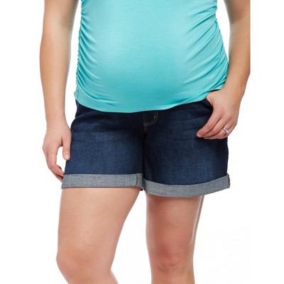 Belly Roll Hem Maternity Shorts ...